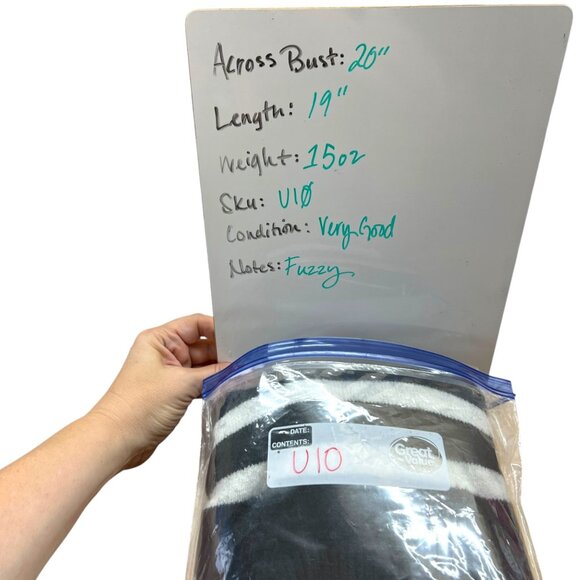 J.Crew Striped Supersoft Sweater Textured Black White Size XS - Picture 13 of 14